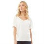 Brave Soul Womens Sonny V Neck T-Shirt White