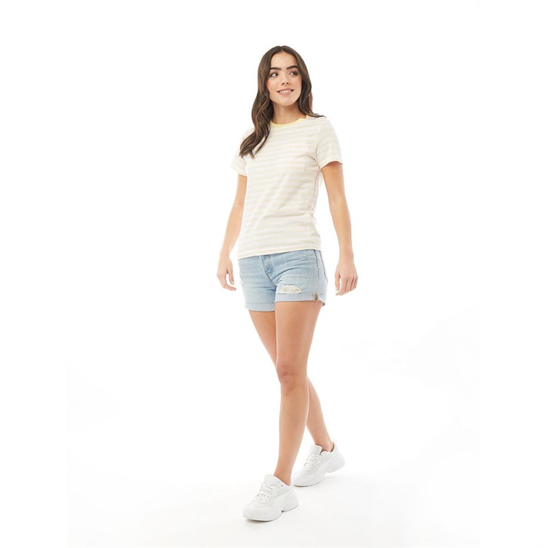 Brave Soul Dames Miami T-Shirt Wit