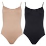 Brave Soul Womens Nina Two Pack Bodysuits Black/Taupe
