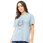 Brave Soul Womens Soleil Acid Wash T-Shirt Sky Blue