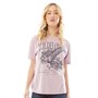 Brave Soul Womens Adra Acid Wash T-Shirt Mauve