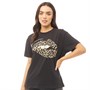 Brave Soul Womens Amor Oversized T-Shirt Black