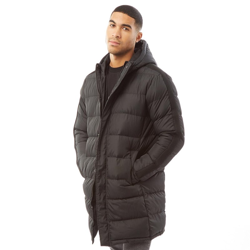 brave soul allen longline mesh puffer jacket