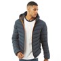 Brave Soul Veste Puffer Grantplain Homme Bleu Marine