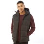 Brave Soul Mens Leyland Padded Gilet With Hood Black