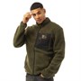 Brave Soul Mens Cobain Funnel Neck Fleece Khaki