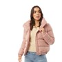 Brave Soul Womens Slay Peach Puffer Jacket Dusty Rose