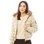 Brave Soul Womens River Padded Puffer Jacket Stone