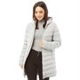 Brave Soul Womens Grant Long Length Puffer Jacket Grey