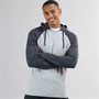 Brave Soul Sweat à Capuche long Homme en Gris Chiné Clair/anthracite Foncé