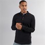 Brave Soul Polo à Manches Longues Centre Homme Noir