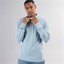 Brave Soul Polo à Manches Longues Centre Homme Bleu
