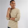 Brave Soul T-shirt à manches longues Homme Franzb col rond Gris/Kaki moyen