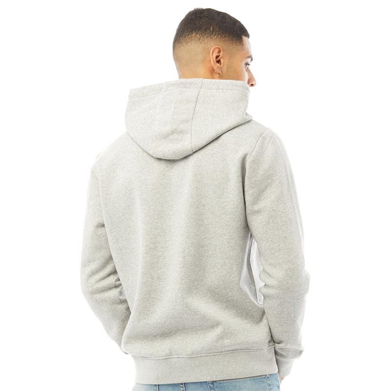 Brave Soul Mens Wizard Hoodie Light Grey Melange/White