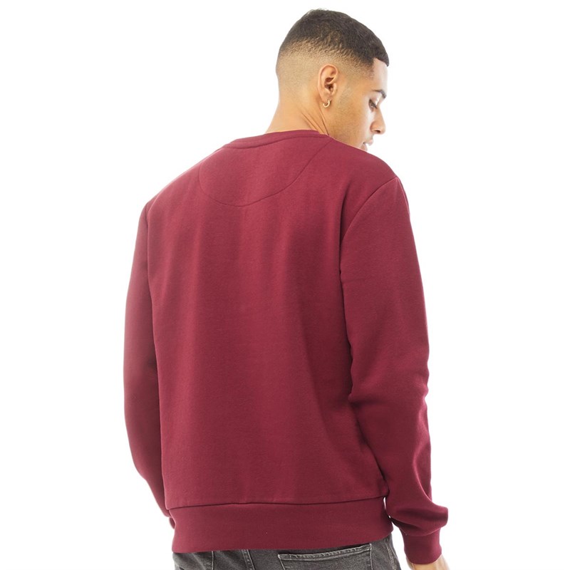Brave Soul Herrer Optic Sweatshirt Bordeaux