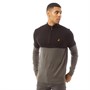 Brave Soul Heren Karakul 1/4 Zip Funnel Neck Trui met Ronde Hals Multi