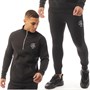 Brave Soul Mens Divergent Tracksuit Jet Black/Optic White