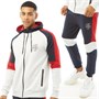 Brave Soul Mens Holden Tracksuit Ecru Marl/Navy