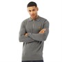 Brave Soul Mens CharltonB Knitted Collar Jumper Dark Grey Marl
