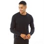 Brave Soul Mens Astro Crew Neck Jumper Dark Navy Mix