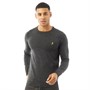 Brave Soul Mens Albert Crew Neck Jumper Charcoal Marl