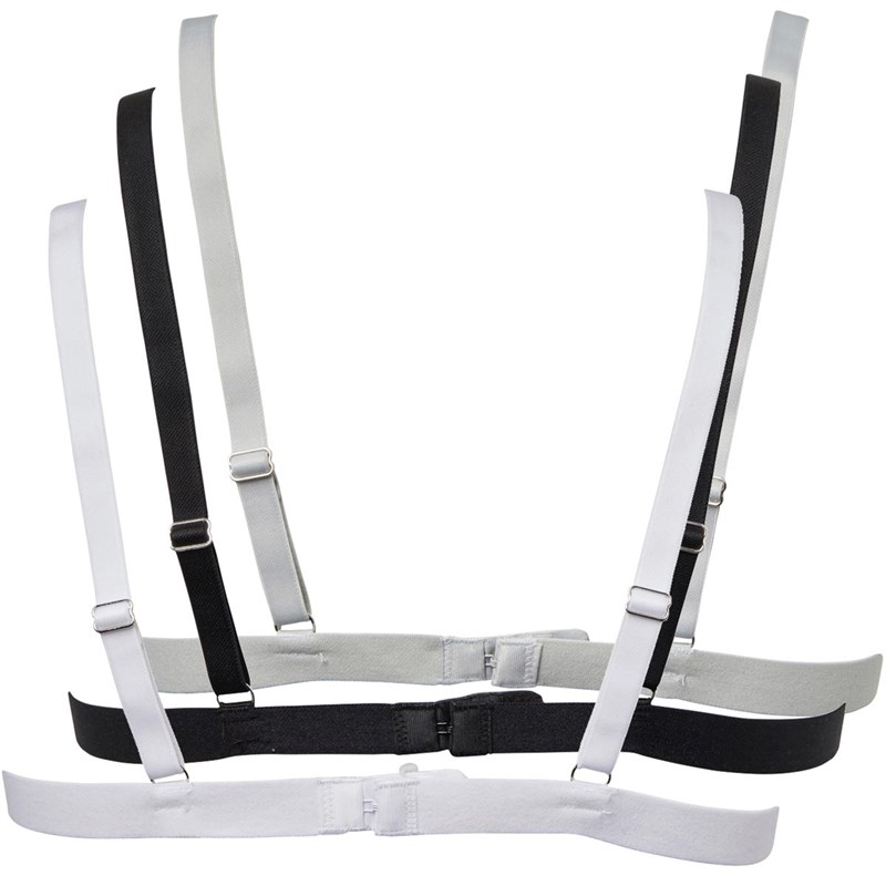 Brave Soul Womens Three Pack Bralette Black/Grey/White