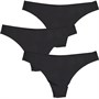 Brave Soul Womens Liz Three Pack Thongs Black