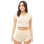Brave Soul Womens Harriet Co-Ord Pyjama Set Oatmeal