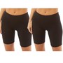 Brave Soul Womens Sindy Two Pack Cycling Shorts Black/Black