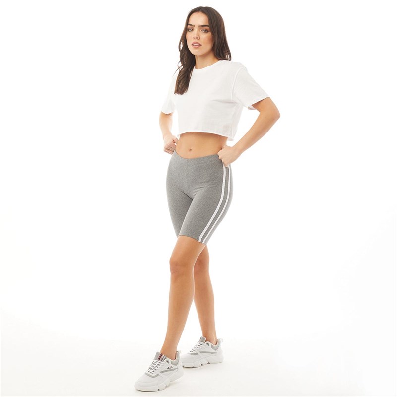 Buy Brave Soul Womens East Cycling Shorts Grey Marl