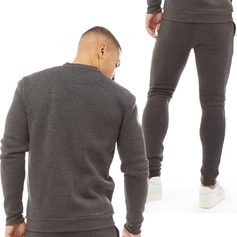 Brave Soul Heren Storm Joggingpak Gemeleerd Antraciet