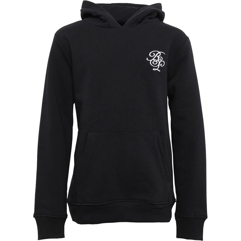 Buy Brave Soul Boys Merlin Hoodie Jet Black/Optic White Logo