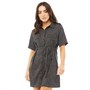 Brave Soul Womens Dolly Dress Black/Cream Dots