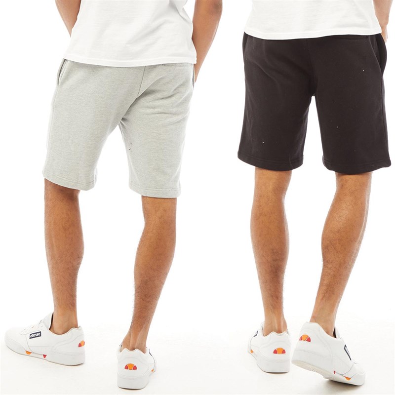 Buy Brave Soul Mens Scream Two Pack Shorts Black/Grey