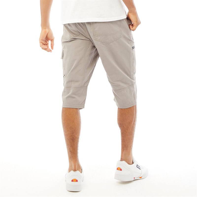 Brave Soul Mens Saber Cargo Shorts Grey