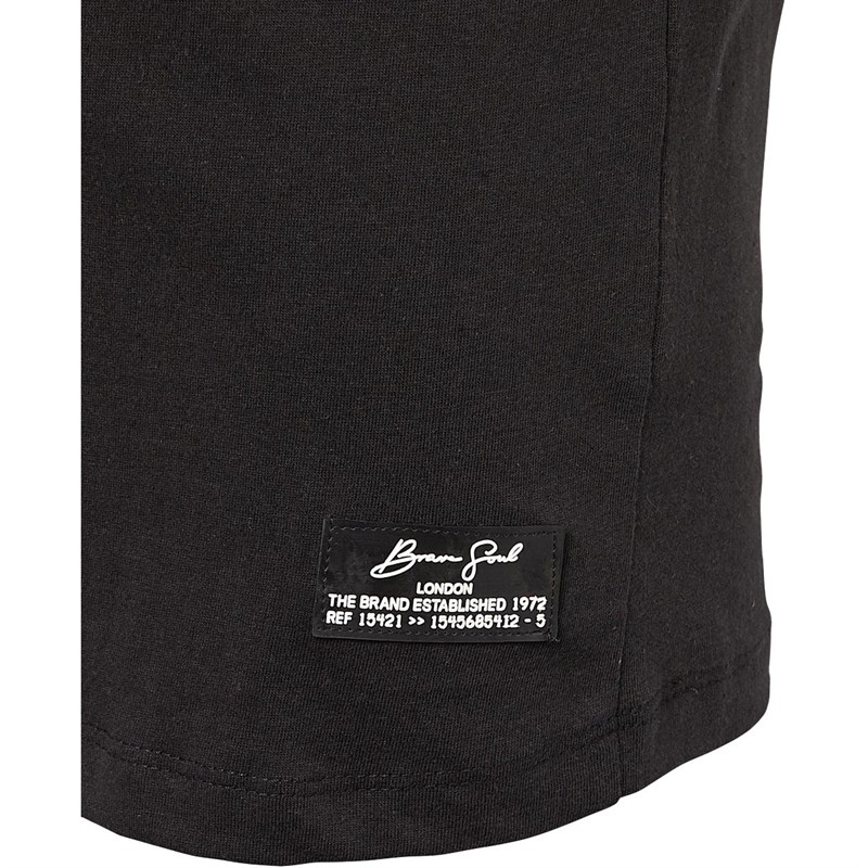 Brave Soul Boys Tucci T-Shirt Jet Black