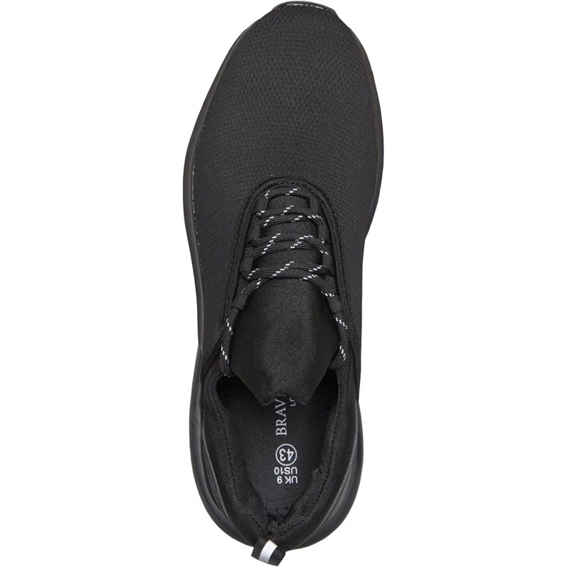 Brave Soul Mens Reflect Trainers Black