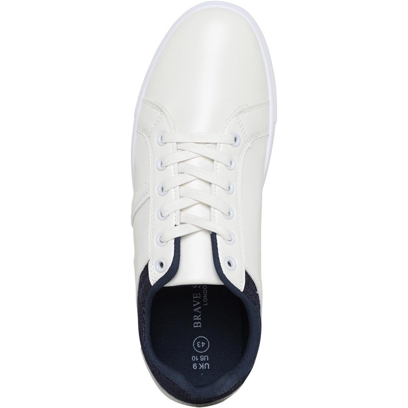 Brave Soul Mens Iowa Trainers White/Blue