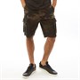 Brave Soul Mens River Camo Cargo Shorts Khaki Camo