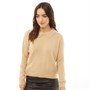 Brave Soul Pull à Col Ras-du-Cou Jenny Femme Beige