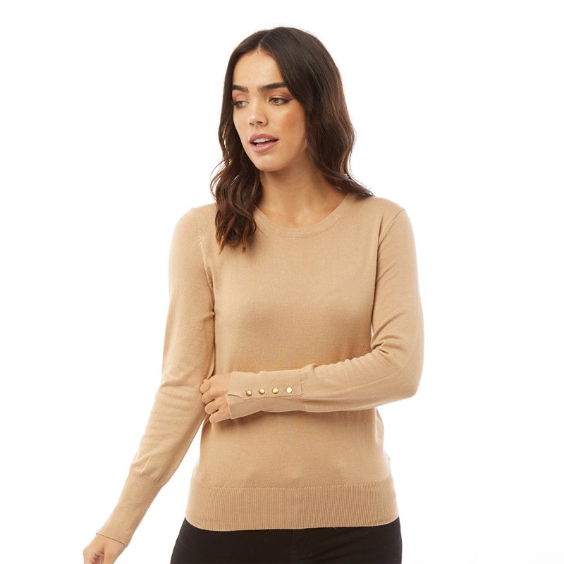 Brave Soul Womens Holly Jumper Biscuit