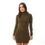 Brave Soul Womens Amanda Knitted Dress Dark Khaki