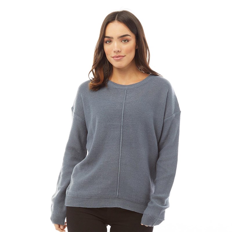 Brave Soul Womens Zoe Jumper Slate Blue