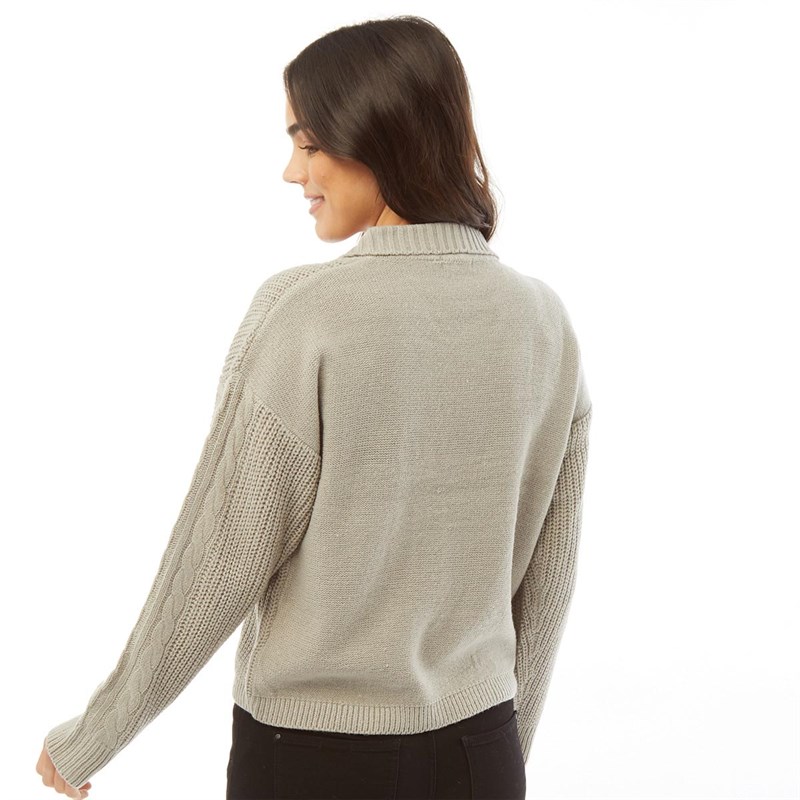 Brave Soul Womens Ozone Jumper Mid Grey