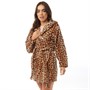 Brave Soul Womens Safari Dressing Gown Leopard