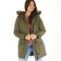 Brave Soul Veste Parka Jacobs Faux Fur Femme Kaki
