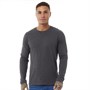 Brave Soul Heren Trial T-shirts met lange mouwen Gemeleerd Antraciet