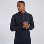 Brave Soul Poloshirt mit langen Ärmeln Dunkelblau Herren
