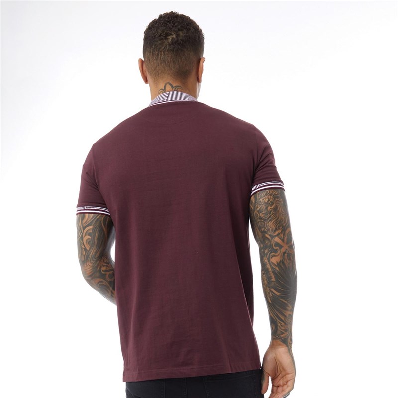 Brave Soul Mens Story Polo Burgundy
