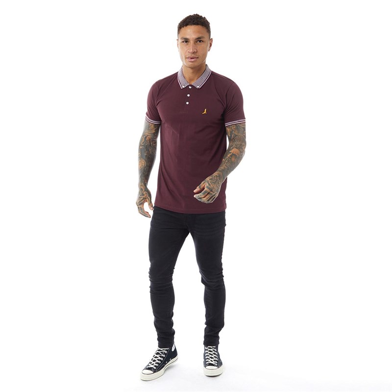 Brave Soul Mens Story Polo Burgundy